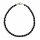 Turmalin schwarz / Schörl 4 mm facettiertes Kugelarmband ca. 20 cm mit silberfarbenen Karabiner Verschluss