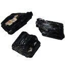 Turmalin schwarz / Schörl Rohstück Rohkristall teilweise mit Einschlüssen 350 - 500 g