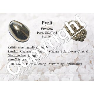 Pyrit Kristall Naturstück auch Katzengold genannt A* extra Qualität aus Peru ca.80 - 100 mm