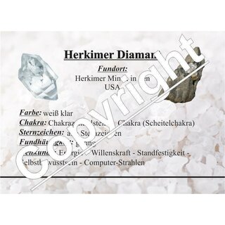 Herkimer Diamant Rohstck RARITT natur gewachsen fluoriszierend ca. 15-20 mm