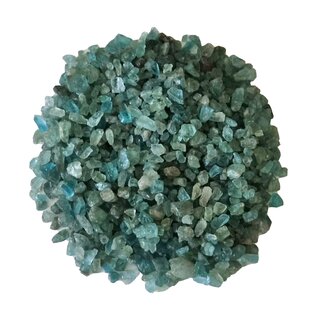 Apatit mini Rohsteine, Rohstcke, Dekochips ca. 3 - 9 mm schne blaue Farbe 250 g