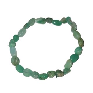 Chrysopras mini Nugget Armband, ca.5 - 8 mm, Länge ca.19-20 cm auf Stretchband