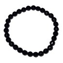 Turmalin schwarz / Schrl 6 mm facettiertes Kugelarmband...