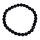 Turmalin schwarz / Schörl 6 mm facettiertes Kugelarmband auf Stretchband ca. 19 - 20 cm
