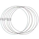 Edelstahlreifen schwarz 45 cm mit Schraubverschluss