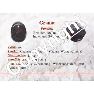 Granat Trommelstein Handschmeichler A* Qualitt ca. 15 - 20 mm