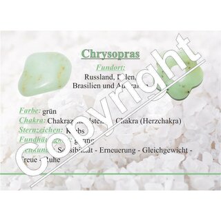 50 Gramm Chrysopras mini Trommelsteine  Wassersteine ca. 5 - 10 mm