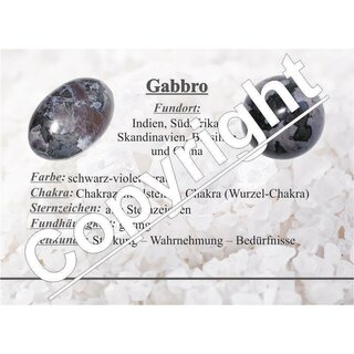 Gabbro Massage Stab/Griffel konische Form ca. 130 mm interessante Maserung