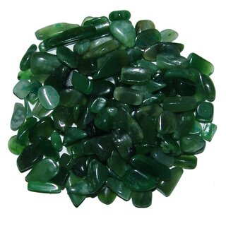 50 Gramm Nephrit / Jade Mini Trommelsteine Handschmeichler ca. 4-10 mm