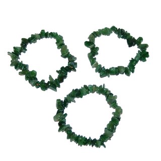 Nephrit / Jade Splitter Armband ca. 19 - 20 cm auf Stretchband