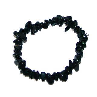 Grnfluss Splitter Armband ca. 19 - 20 cm auf Stretchband