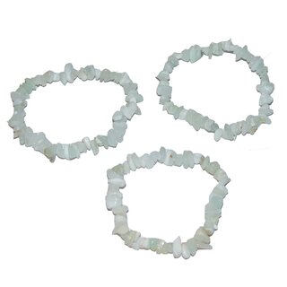 Opal wei Splitter Armband ca. 19 - 20 cm auf Stretchband