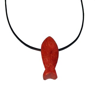 Schaumkoralle Fisch Anhnger gebohrt ca. 50 x15 mm mit Bohrung ca. 5 mm