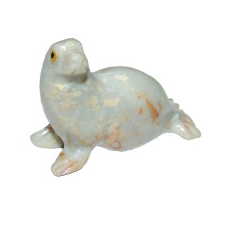 Speckstein Robbe geschliffen Figur ca. 25 x 35 mm