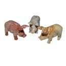Speckstein Schwein geschliffen Figur ca. 20  x 40  mm