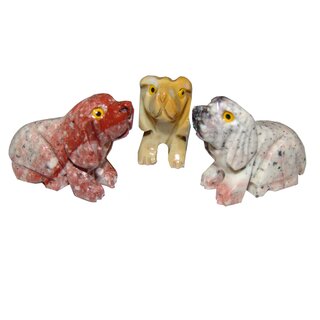 Speckstein Dackel / Hund  geschliffen Figur ca. 25 x 40 mm