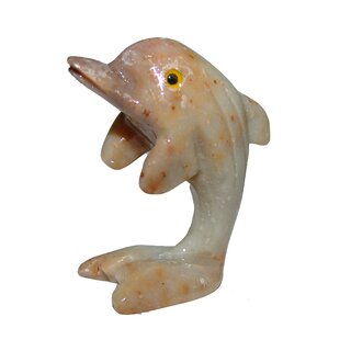 Speckstein Delfin geschliffen Figur ca. 20 x 40 mm