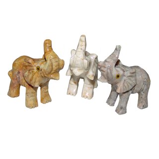 Speckstein Elefant geschliffen Figur ca. 25 x 35 mm