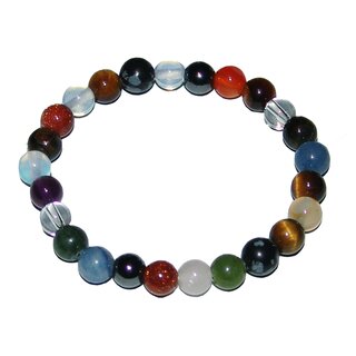 Multi Color Kinder Armband Kugel ca. 6 mmauf Stretchband ca. 13 - 15 cm