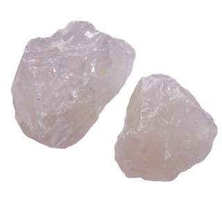 Rosenquarz 2 Stck je 300 -400 g Natur Rohsteine aus Madagaskar unbehandelt