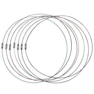 Edelstahlreifen schwarz 50 cm mit Schraubverschluss
