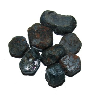 Saphir Rohsteine Wassersteine ca. 100 g, ca. 6 - 10 Steine Größe je ca. 10 - 25  mm