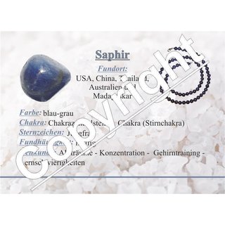 Saphir Rohstein Wasserstein Größe ca. 30 - 50 mm Gewicht ca. 30 -80 g