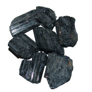 Turmalin schwarz ca. 100 g, Schörl Rohsteine Wassersteine Natur Rohstücke unbehandelt