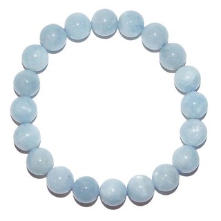 Aquamarin Armband 8 mm   Kugel schnes Aqua blau auf Stretchband