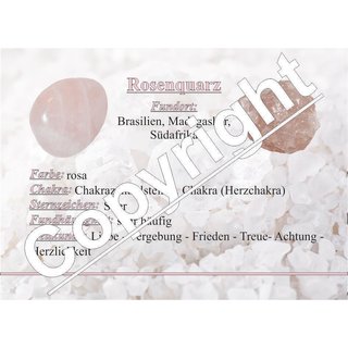 Rosenquarz Anhnger rund mit silberfarbenem Clip 40 mm 