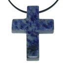 Sodalith Kreuz Anhänger 45 x 35 x 6 mm mit Bohrung...