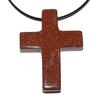Goldfluss Kreuz  Anhnger 45 x 35 x 8 mm mit Bohrung: ca. 2,5 mm