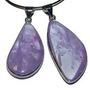 Amethyst Anhnger oval mit silberfarbiger Fassung 1 Stck