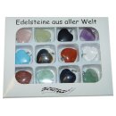 12 Stück Herzanhänger 20 mm mit Edelstahl Halsreif 42 cm einreihig